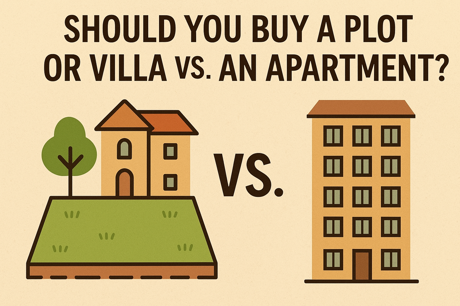 plot or villa vs apartment